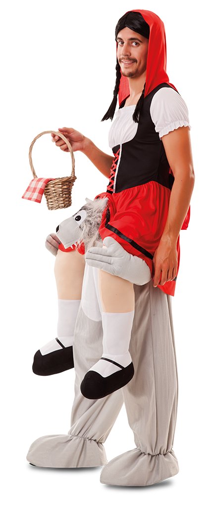 DISFRAZ UP LOBO Y CAPERUCITA ADULTO
